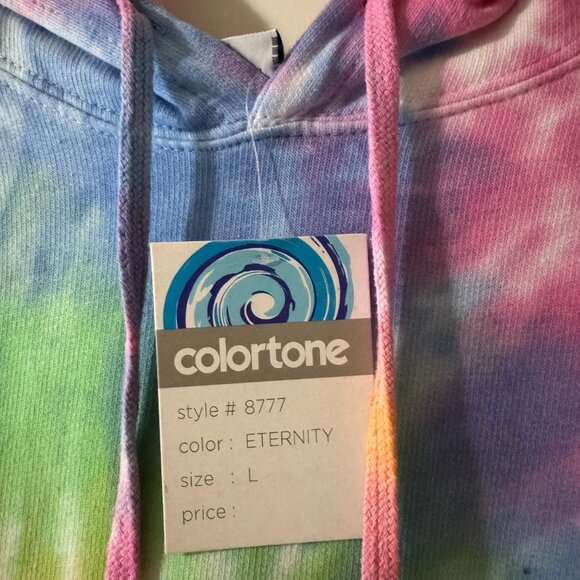 Pastel Rainbow Tie Dye Hoodie - Picture 3 of 5